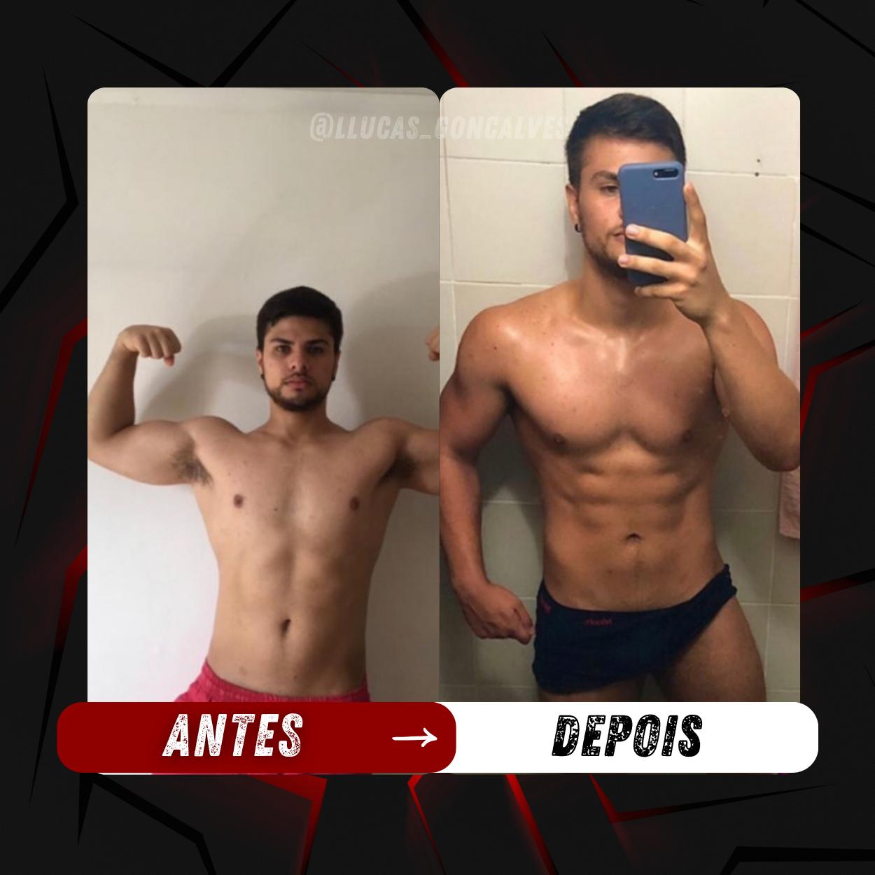 Antes e depois de aluno